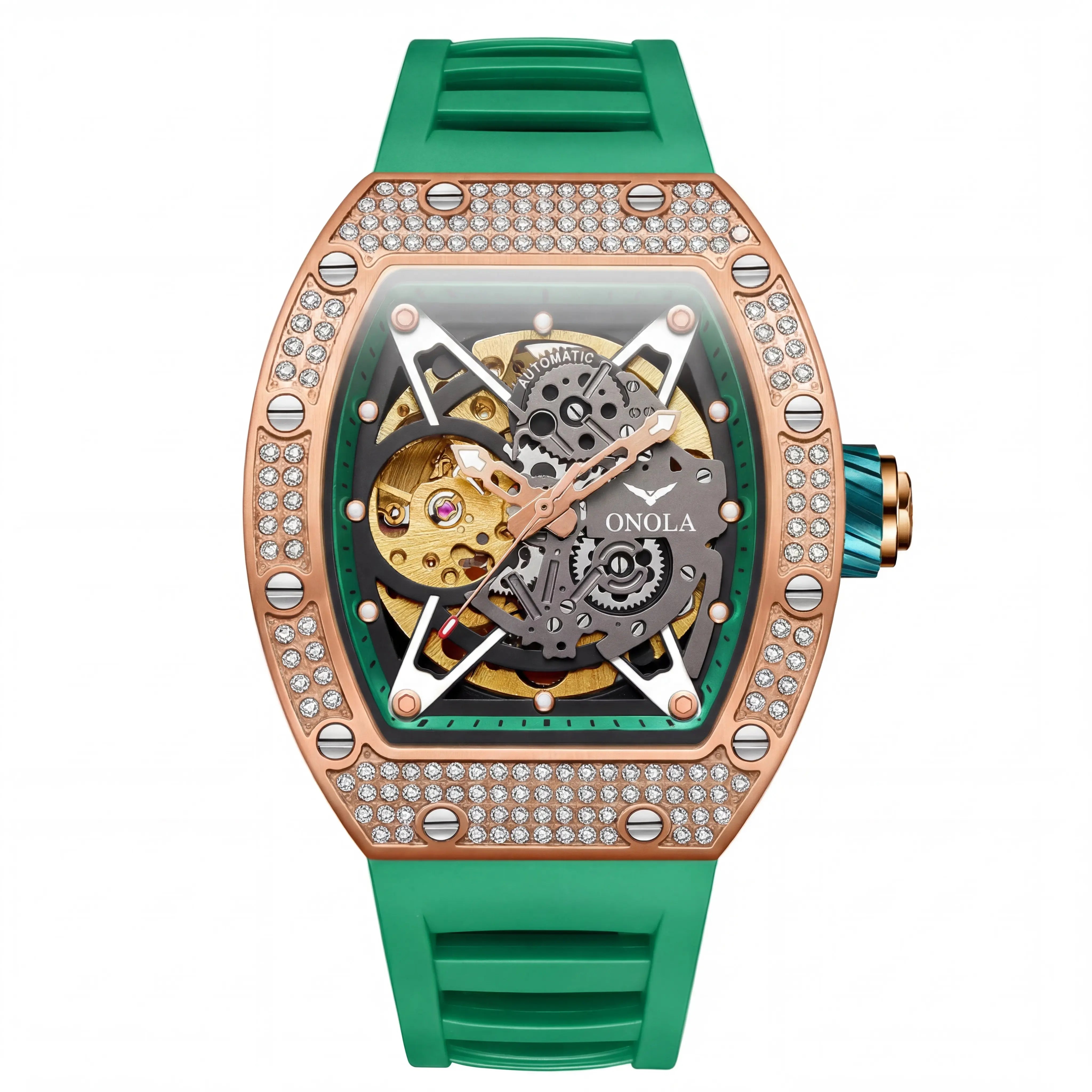 Marvelle Blizzard Luxe | Rose Gold Emerald Skeleton