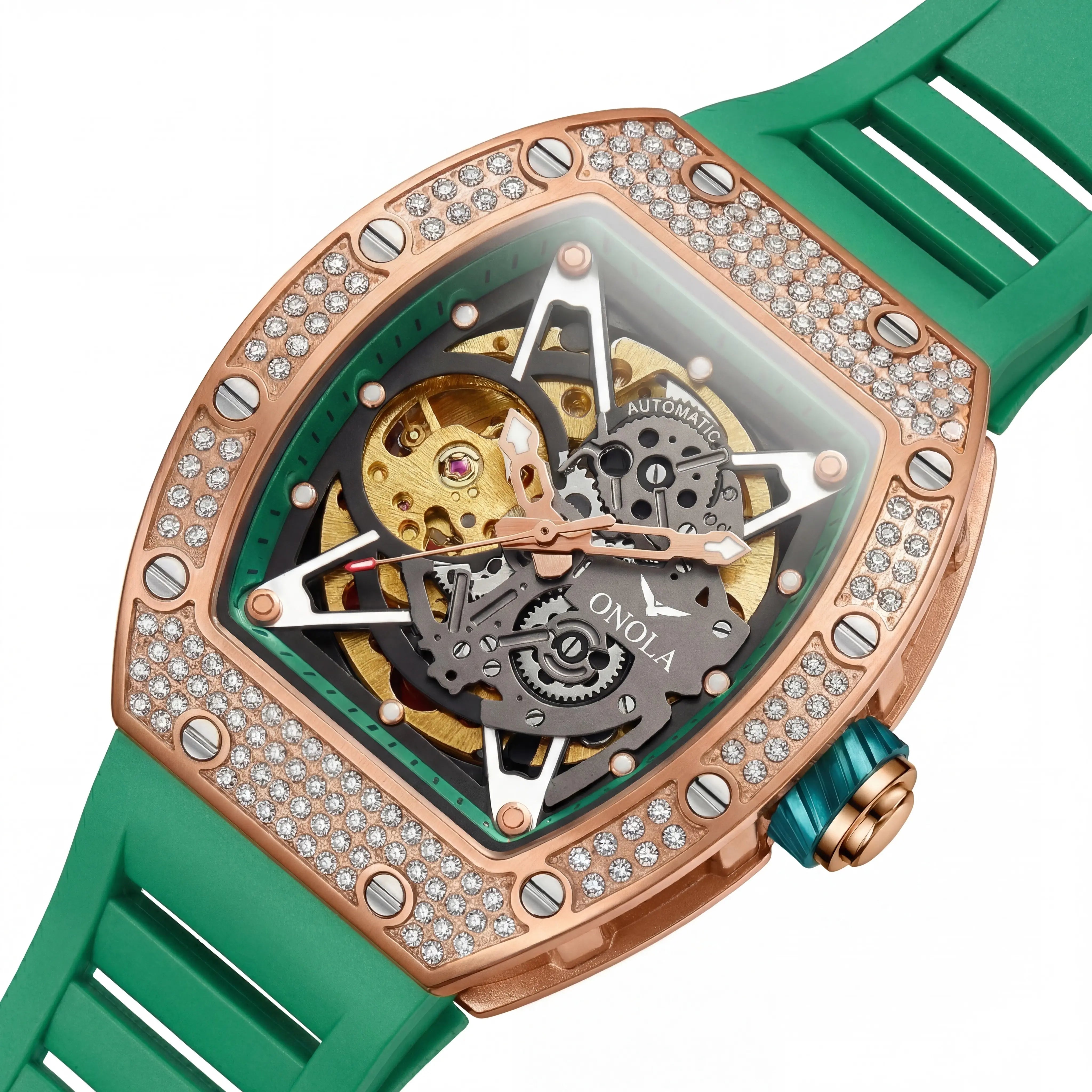 Marvelle Blizzard Luxe | Rose Gold Emerald Skeleton